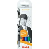 Pentel Gelschrijver Energel BL77 0.7mm blister à 4 stuks (zwart, rood, blauw en groen)