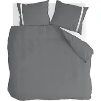 Walra Dekbedovertrek Timeless Chic Antraciet Renforcé-200 x 200 / 220 cm | 2-Persoons