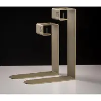 STEELLISH Kandelaar Mino | Mosterd - Geel Grijs | Elegant | Industrieel | Kaarsenhouder | Modern | Mix en Match | Metaal | 2 stuks