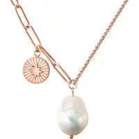 Valero Pearls Ketting rose-goud / parelwit