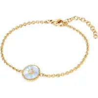 Valero Pearls Armband lichtblauw / goud