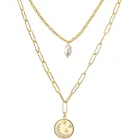 Valero Pearls Ketting goudgeel / parelwit