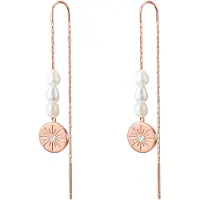 Valero Pearls Oorbellen rose-goud / transparant / parelwit