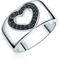 Rafaela Donata Ring zwart / zilver