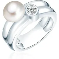 Valero Pearls Ring zilver / parelwit