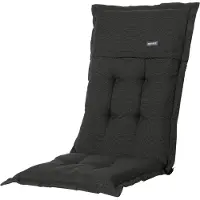 Madison tuinkussens hoge rug rib black 123x50 -