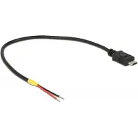 DeLOCK 85541 USB-kabel USB 2.0 USB-micro-B stekker, Open kabeleinde 0.20 m Zwart