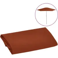 vidaXL Vervangingsdoek voor parasol 300 cm terracottakleurig
