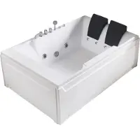 Vente-unique Massagebad THALASSA - 2 personen - 182 x 122 x H64 cm - rechtse hoek