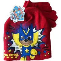 Paw Patrol Muts en Handschoenen set | Rood | Chase Superpup | Maat 54