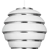 Artek A331 Beehive Hanglamp Aluminium, White Powder Coating | Steel, chrome-plated