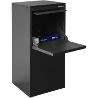 Logixbox Pakketbrievenbus Logixbox Frontbox DeLuxe achteruitname - grijs