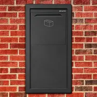 Logixbox Pakketbrievenbus Logixbox Frontbox-Inbouw achteruitname incl. frame - grijs