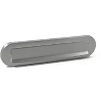 Hardbrass Mariani Briefplaat Mat Chroom 330x79mm