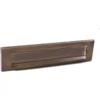 Hardbrass Mariani Briefplaat Ellen Messing Gebruineerd 330x79mm