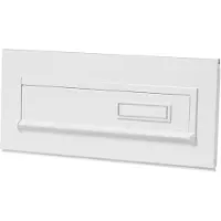 Burg wachter Brievenbusklep 794 - Aluminium - Wit - 16,5x42,5x4,6cm