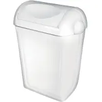 Plastiqline afvalbak met swing deksel voor wandmontage of...