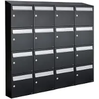 Allux Flow Set 4-Breed, 4-Hoog Met Dak Zwart - 40040070_4x4d