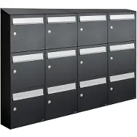 Allux Flow Set 4-Breed, 3-Hoog Met Dak Zwart - 40040070_4x3d