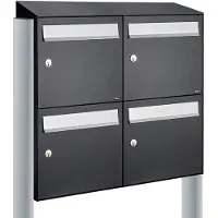 Allux Flow Set 2-Breed, 2-Hoog Met Dak Op Statief Zwart - 40040070_2x2ds