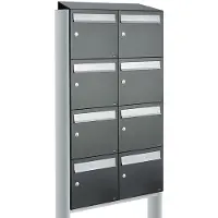 Allux Flow Set 2-Breed, 4-Hoog Met Dak Op Statief Antraciet - 40040065_2x4ds