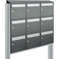 Allux Flow Set 3-Breed, 3-Hoog Met Dak Op Statief Antraciet - 40040065_3x3ds