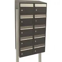Stoer! Brickset 2-Breed, 5-Hoog Met Dak Op Statief Antraciet - 40215065_2x5ds