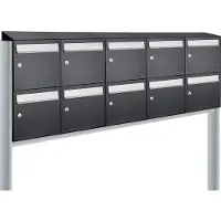 Allux Flow Set 5-Breed, 2-Hoog Met Dak Op Statief Zwart - 40040070_5x2ds
