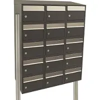 Stoer! Brickset 3-Breed, 5-Hoog Met Dak Op Statief Antraciet - 40215065_3x5ds