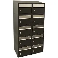 Stoer! Brickset 2-Breed, 5-Hoog Met Dak Zwart - 40215070_2x5d