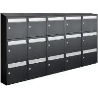 Allux Flow Set 5-Breed, 3-Hoog Met Dak Zwart - 40040070_5x3d