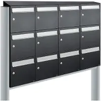 Allux Flow Set 4-Breed, 3-Hoog Met Dak Op Statief Zwart - 40040070_4x3ds