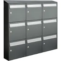 Allux Flow Set 3-Breed, 3-Hoog Met Dak Antraciet - 40040065_3x3d