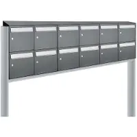 Allux Flow Set 6-Breed, 2-Hoog Met Dak Op Statief Antraciet - 40040065_6x2ds