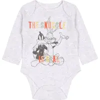 Disney Grijs-witte set: rompertje, body, slabbetje, muts Bugs Bunny OEKO-TEX 0-3 m 62 cm