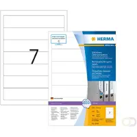 Herma 10140 Verwijderbare ordneretiketten, A4, 192 x 38 mm, wit, ondoorzichtig