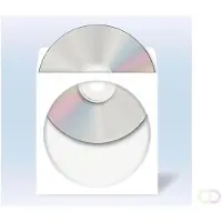 Herma 1141 CD/DVD-hoesjes van papier wit met zelfklevend 1000 st.