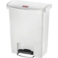 Rubbermaid Pedaalemmer Slim Jim, kunststof, volume 30 liter, wit