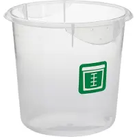 Rubbermaid Ronde voedselcontainer 3,8 ltr Fruit/Salades, Rubbermaid, model: VB 232523, 12 stuks per verpakking, transparant, groen