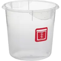 Rubbermaid Ronde voedselcontainer 3,8 ltr Rauw Vlees, Rubbermaid, model: VB 232516, 12 stuks per verpakking, transparant, rood