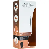 Addiction Naked Thrusting 9 - stoot vibrator - zwart - 23cm