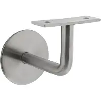 Intersteel | Leuninghouder gebogen vlak zadel | RVS Geborsteld