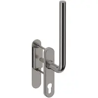 Hardbrass Tropex Hefschuifdeurgreep L-model rond rvs PC70