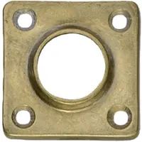 Intersteel Rozet vierkant - messing getrommeld