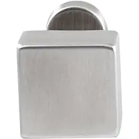 Hardbrass Knopkruk Quadro op ovaal rozet - RVS