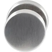 Hardbrass Knopkruk Piano op rond rozet - RVS