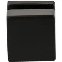 Hardbrass Gatdeel knopkruk Quadro op vierkant rozet - zwart