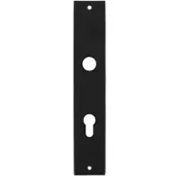 Intersteel Langschild renovatie rechthoekig profielcilindergat 72mm - mat zwart