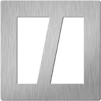 Hardbrass Vierkant huisletter Didheya 60mm. - RVS