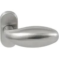 Hardbrass Knopkruk Golf op ovaal rozet - RVS